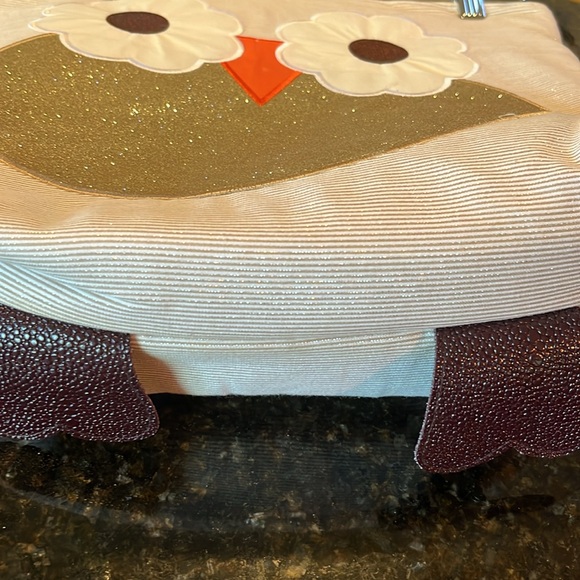 Swimming bag Forever Young Backpack - Golden Glitter Owl. - Picture 10 of 13